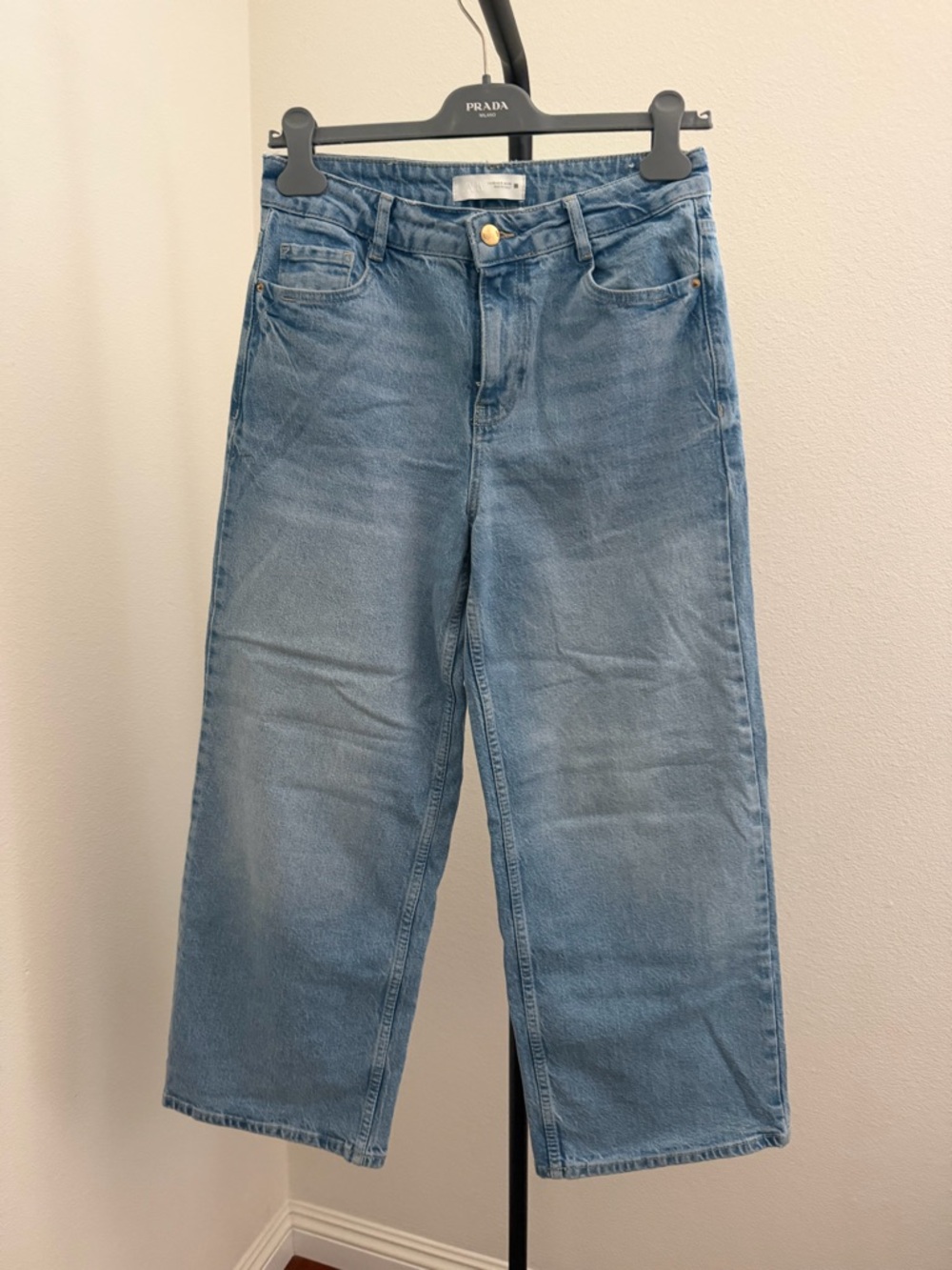 Zara Pale Blue Wide-Leg Jeans - Picture 4 of 6